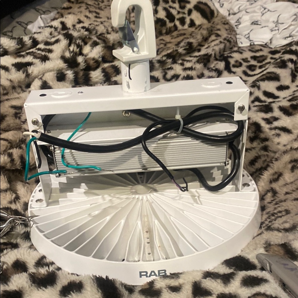 RAB White Industrial Light Fixture